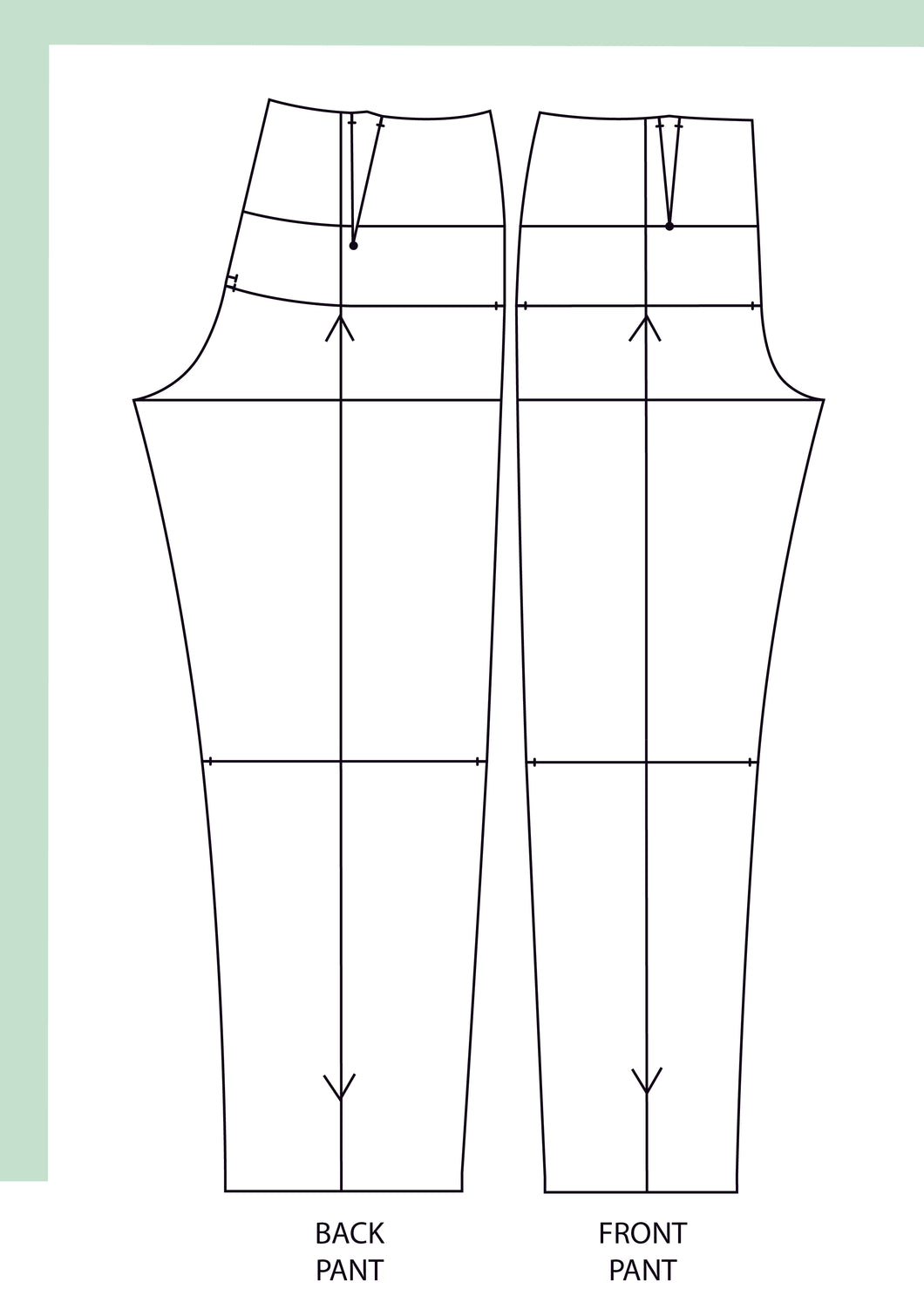 Quarter Scale Pant Blocks Size 10 - The Ultimate Patterndrafting Series